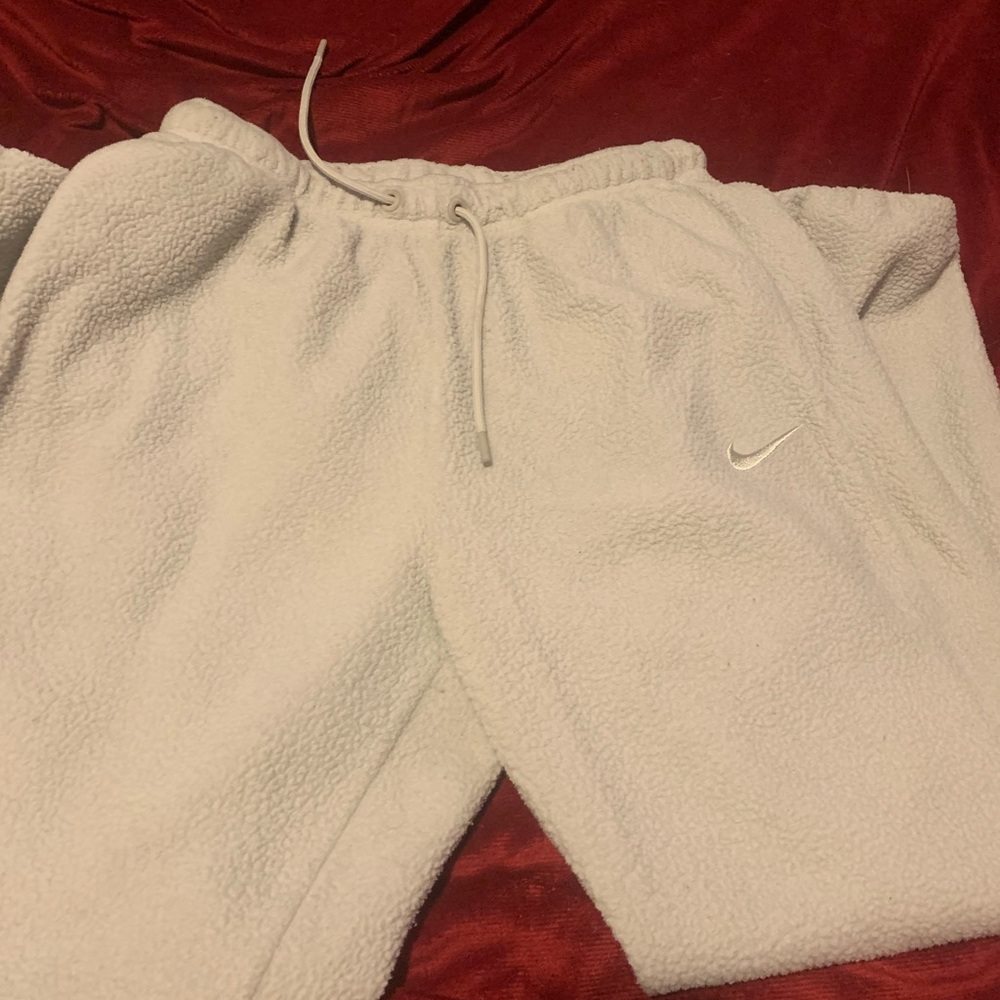 Nike Womens White Fleece Pants